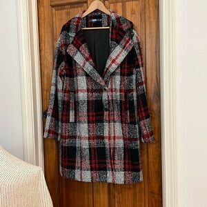 Eva Franco peacoat, L, plaid